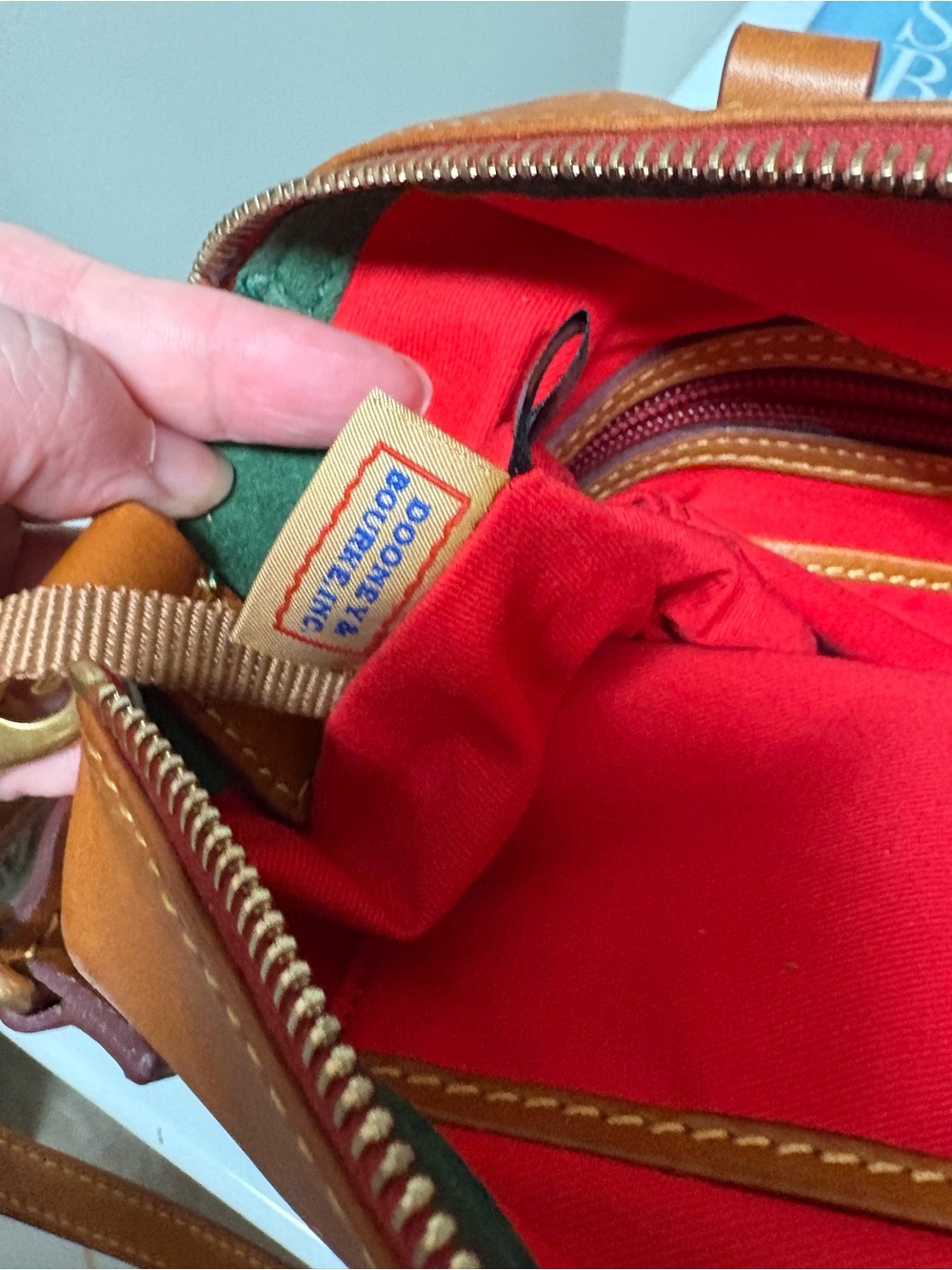 Dooney & Bourke Leather Satchel in Cognac Brown - Picture 5 of 12